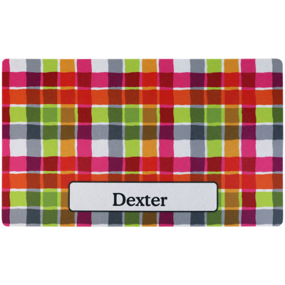 Personalized Pet Bowl Placemat, Feeding Mat For Dog & Cat - Absorbent Material & Waterproof Backing