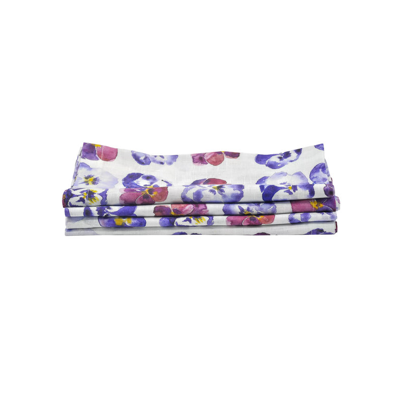 Floral Linen Square Napkins