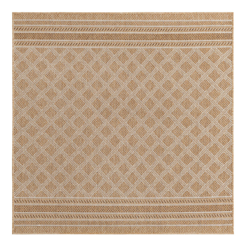 Indoor/Outdoor Trellis Area Rug, Square 5'1"
