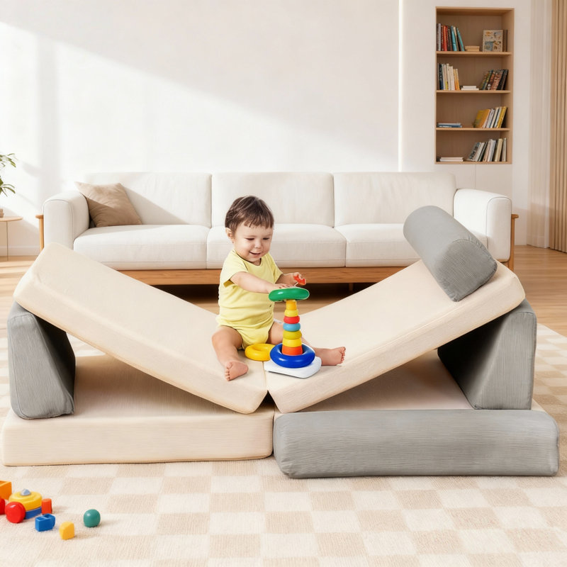 Boneless Compression Bedroom And Playroom Furniture, Modular Play Couch, Sofa That Inspires Creativity For Playroom Bedroom Living Rooms