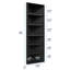 Étagère d'angle à 6 niveaux avec tablette réglable, bibliothèque de coin de 68 po de hauteur, étagère de rangement autoportante pour salon, bureau, cuisine, salle de bain, petit espace, noir-346578362