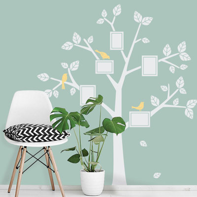 Décalcomanie murale arbre famille simple