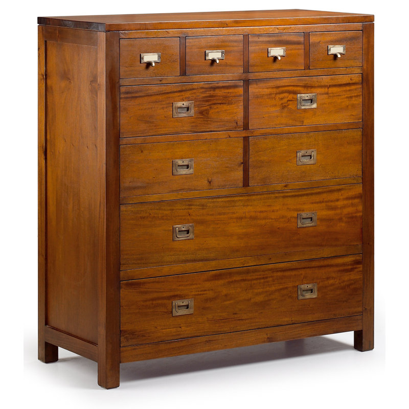 Flamingo Solid Wood 100cm W 10 - Drawer Chest of Drawers