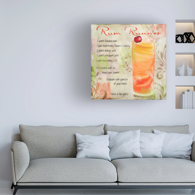Art sur toile «Bachelor Cocktail Quartet III», H 35 po x l 35 po