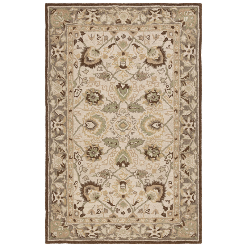 Tapis oriental en laine touffeté à la main Tingley, Rectangle 6 pi x 9 pi