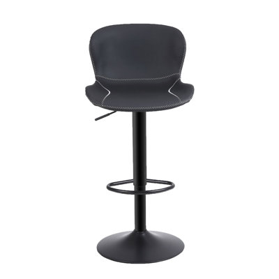 Swivel Upholstered Adjustable Height Counter Stool with Metal Frame