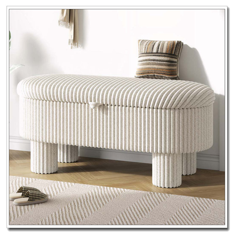 Banc rembourré Modern, Beige