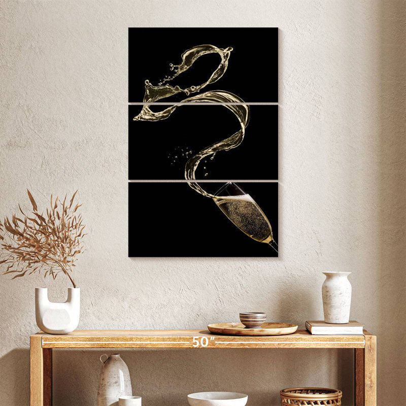 Yarlin Champagne Splash, 38" H x 24" W