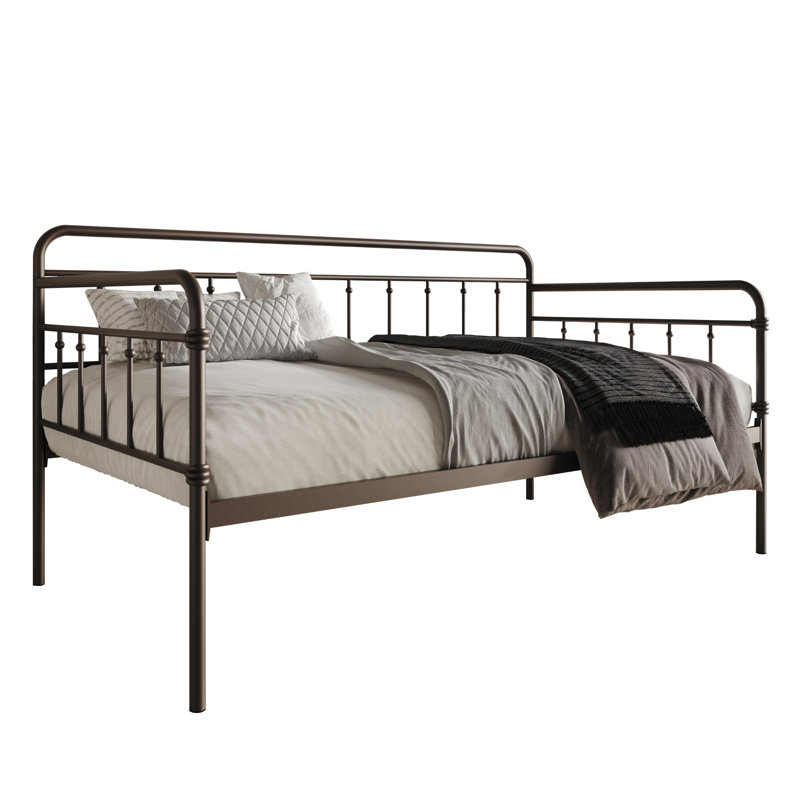 Lit de jour Allandy, Lit simple, Brun