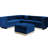 Big Size Velvet Foot Rest For Living Room - Modern Vertical Design, Blue In Apartment-1274035380