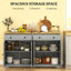 Buffet avec tiroirs de rangement, buffet de style nordique, tablettes réglables pour votre maison