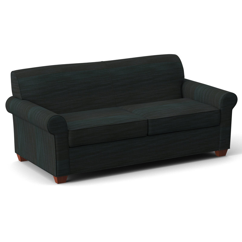 Finn 75" Rolled Arm Sofa Bed, Ridgecrest Midnight, BM Cherry, Hybrid