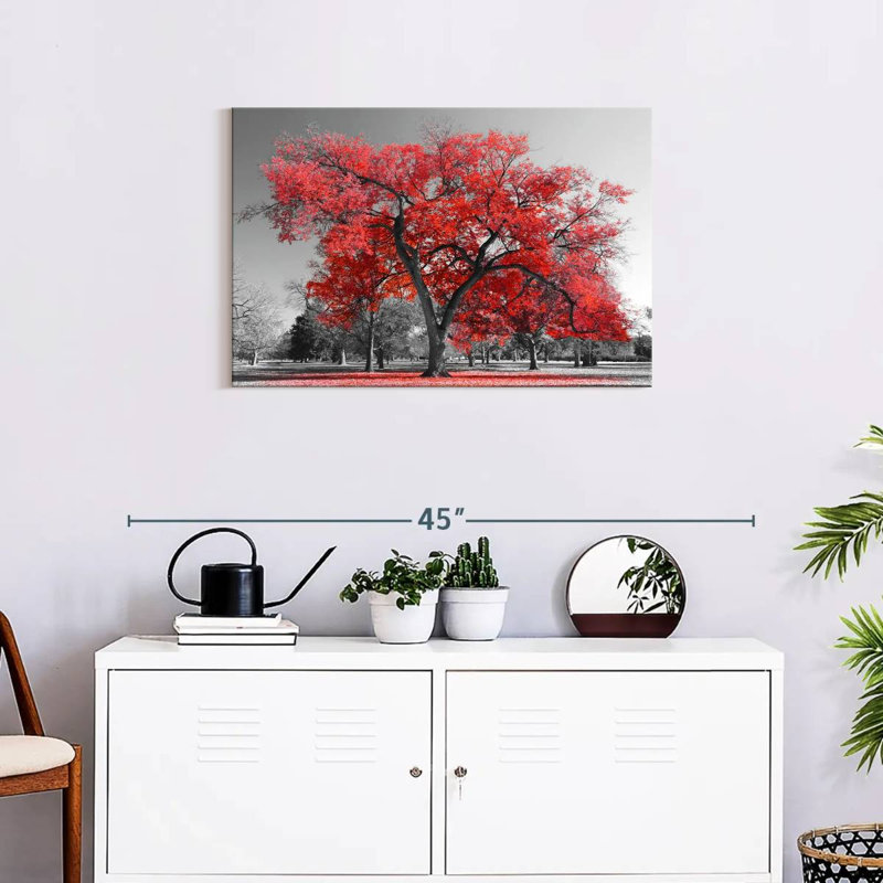 " Red Tree Canvas Print ", 20" H x 30" W x 1.25" D