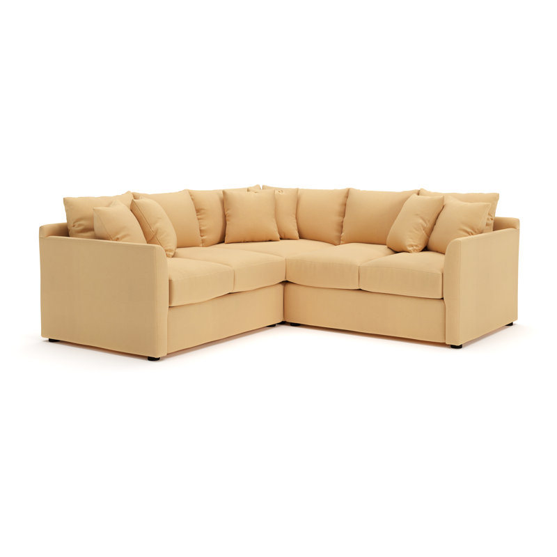 Cecelia Upholstered L-Sectional, Left Hand Facing, Bayou Sunshine Canvas