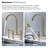 15" Stainless Steel Bridge Kitchen Sink Faucet with Side Sprayer-73223061