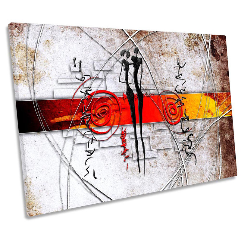 African Vintage Design - Wrapped Canvas Art Prints, 50.8cm H x 76.2cm W x 2cm D