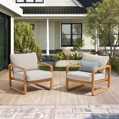 Chaise de patio d'extérieur avec coussins
