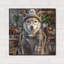 «Hipster Dog - Shiba Inu» par Rey Klimt, art mural en métal-2090827724