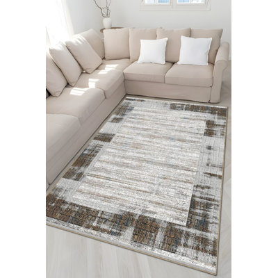 Tapis beige lavable à la machine