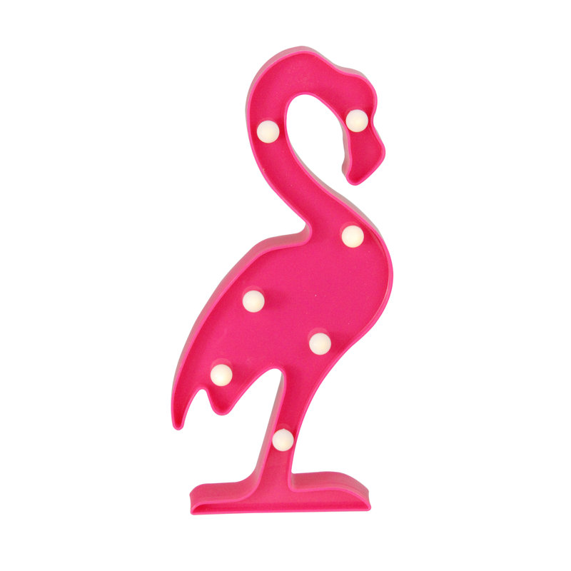 Enseigne murale 11,75 "flamant rose à DEL