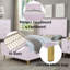 Lit double Gaines, finition rose ultrabrillant
