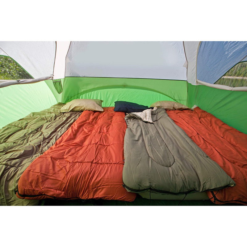 Green 6-Person Dome Tent with Screen Room and Carry Bag