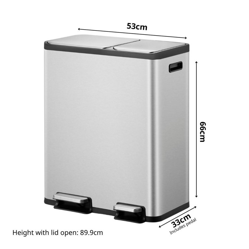 Ecocasa Recycling Bin 30+20L
