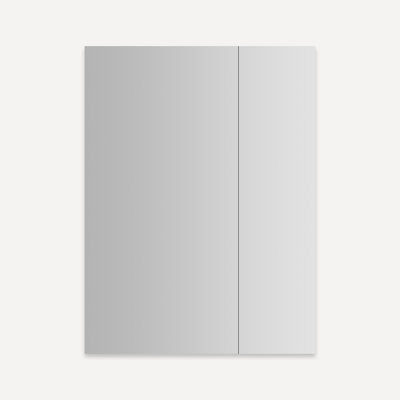 M Series Reserve Surface Mount or Recessed Frameless Medicine Cabinet with Adjustable Shelves and Lighting and Electrical Outlet