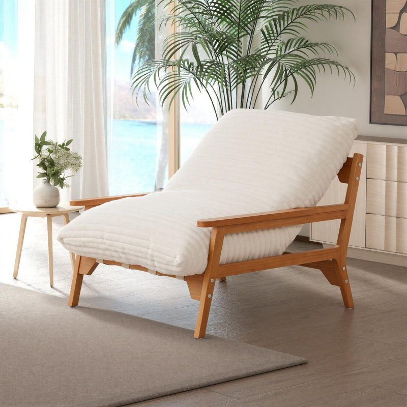 Chaise d'appoint rembourrée Ivona 35,24 po Ivona, Beige