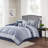 7 Piece Jacquard Comforter Set Navy