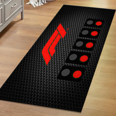 Chic Non Woven Thin Type Printed Rug Featuring a Modern Geometric Design in Vibrant Colors Perfect for Elevating Your Room's Decor