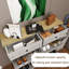 Range-chaussures avec 2 tiroirs, 4 tiroirs rabattables, range-chaussures autoportant avec tablette réglable, range-chaussures pour vestibule, vestibule, range-chaussures mince - blanc antique