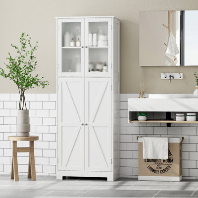 Ashea 66.9"H Freestanding Bathroom Cabinet
