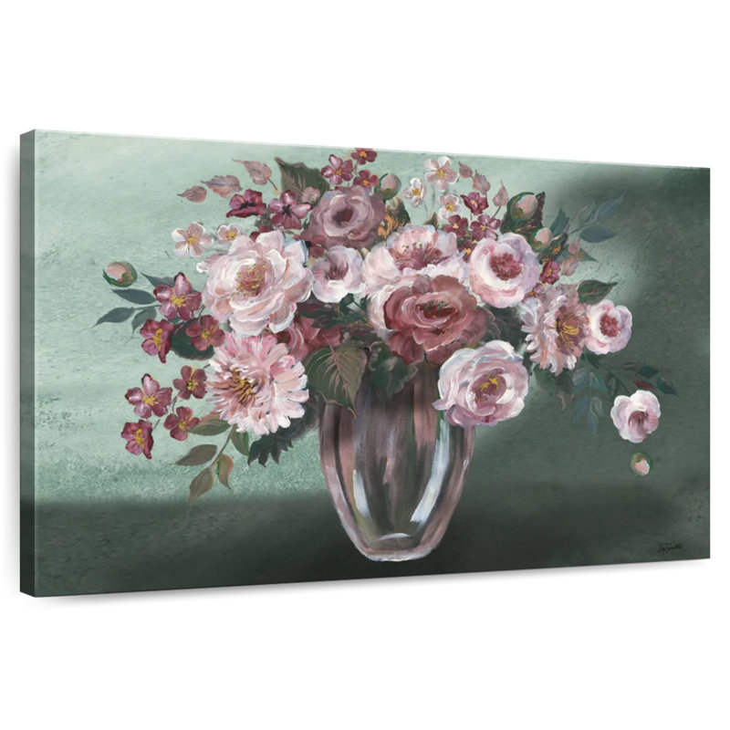 Harnek Romantic Moody Florals Landscape, 34" H x 51" W