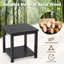 Ensemble de 3 chaises berçantes de patio en bois massif-124928748