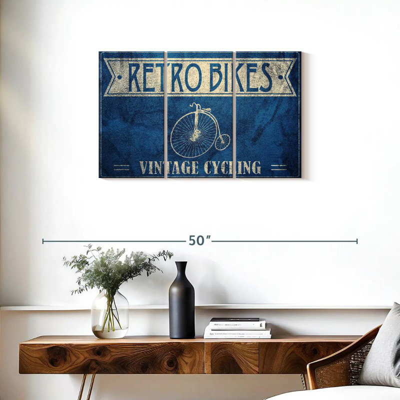 Mehar Retro Bikes Typography, 20" H x 33" W