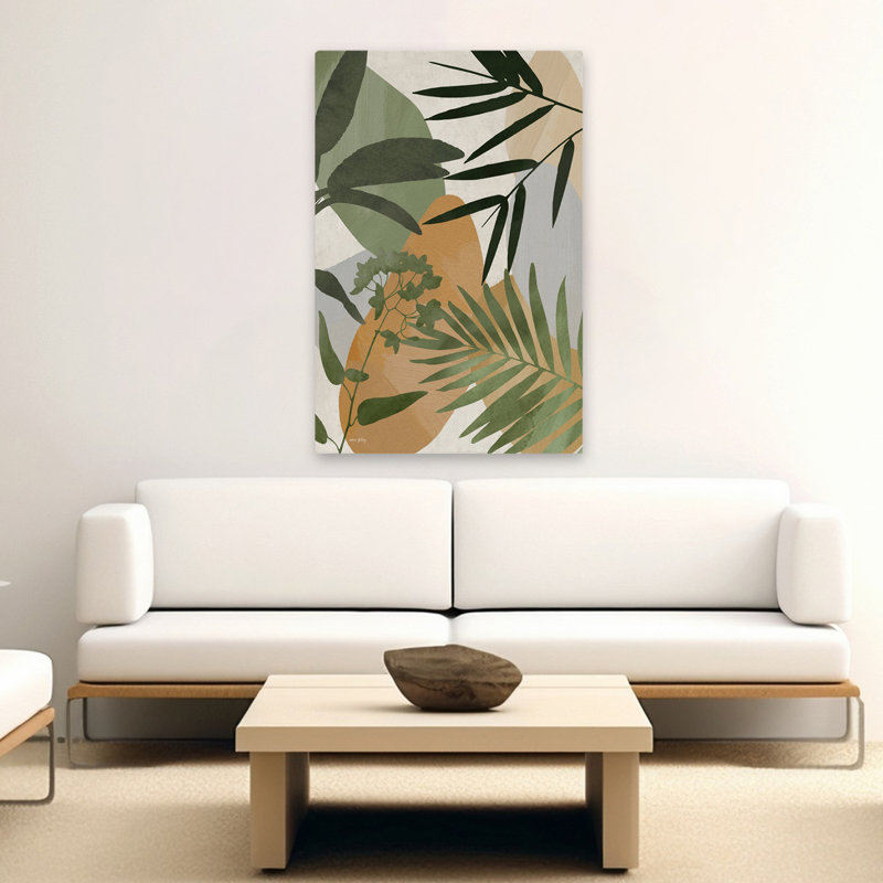 Nature Elements III - Modern Modern Farmhouse Tropical Botanical Illustration Palm Fronds Abstract Green Art