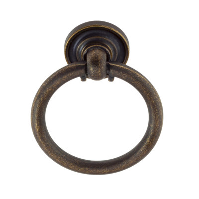 Poignée anneau en laiton antique 1-3 / 4 " 