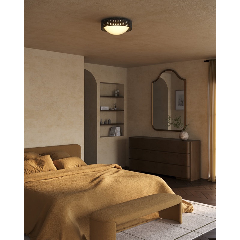 Astoria 14-in Black Flush Mount, Oil Rubbed Bronze