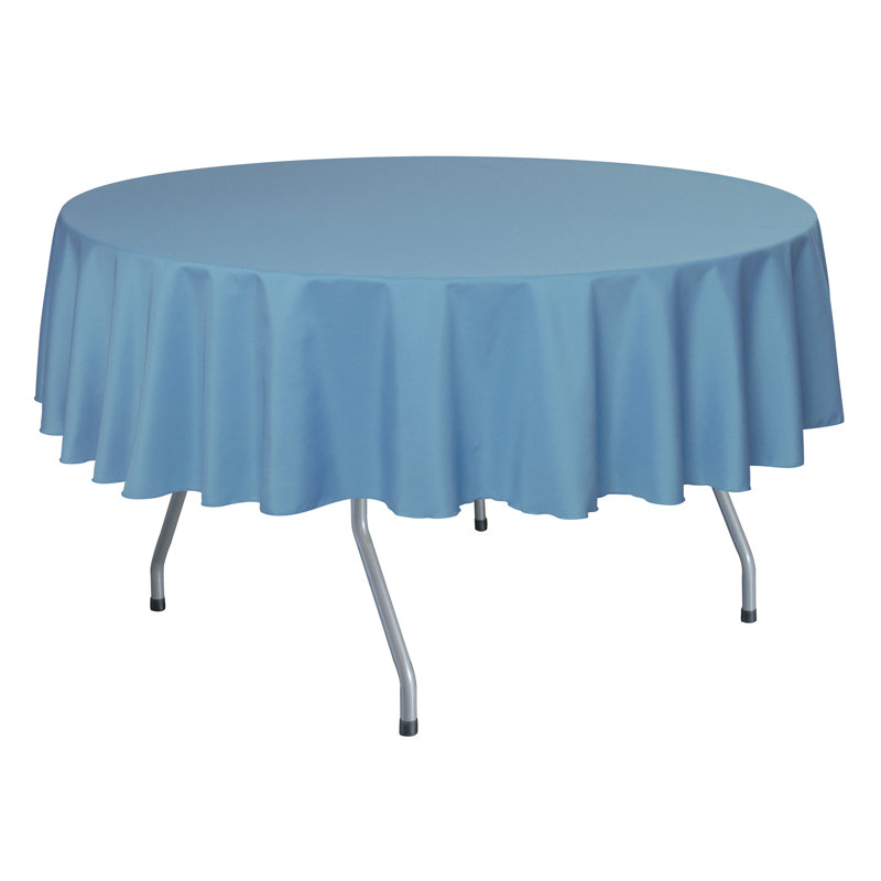 Rhein Solid Color Round Tablecloth, 1, Light Blue