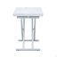 Modern Minimalist Multifunctional Lift Table With 0.8 Inch Thick MDF Desktop And Silver Metal Legs, Can Be Used As A Dressing Table, Coffee Table, Dining Table, And Office Table.