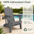 Dareona Pakkdiarie All-Weather HDPE Folding Adirondack Chair with Cup Holder for Patio & Garden-121972743