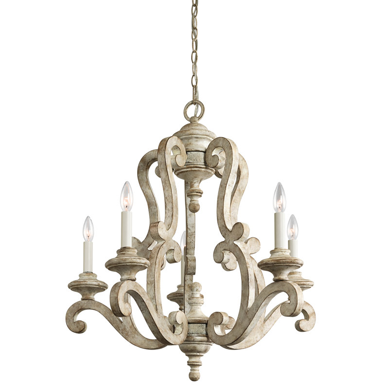 Lustre 5 lumières façon bougie