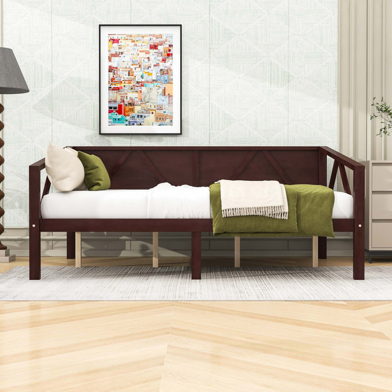 Erven Wooden Daybed with Slat Support, Full, Espresso
