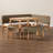 Aafrin Bali & Pari Denver Modern Bohemian Natural Seagrass And Acacia Wood 5-Piece Dining Nook Set