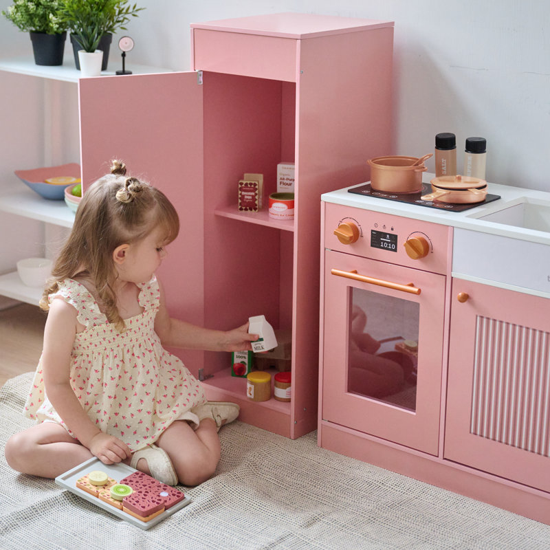 Teamson Kids - Little Chef Chester Sleek Play Kitchen, Pink
