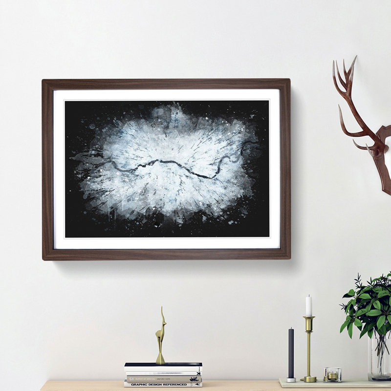 Passing by the Forest - Picture Frame Graphic Art Print, 62cm H x 87cm W x 2cm D, Walnut Framed