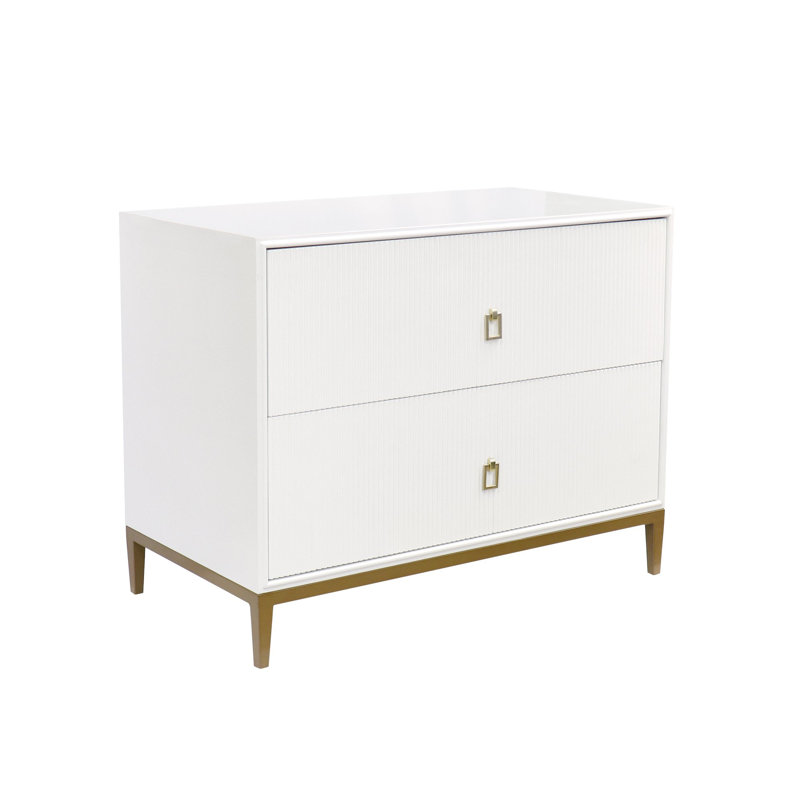 Pearl 2 - Drawer Ivory Nightstand