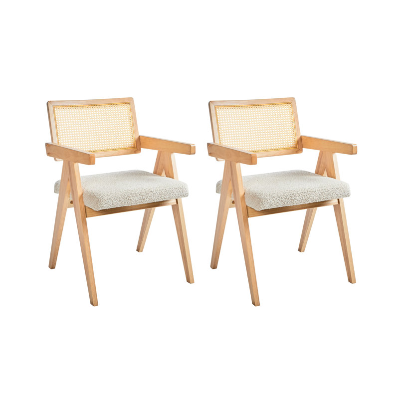 Set of 2 Dining Chairs AVA Wood, Light Yellow Wood