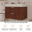 Meuble-lavabo flottant 30 po avec lavabo en céramique fritté sans soudure et 2 tiroirs à fixation murale-344512017